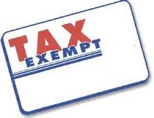 Tax Exempt label